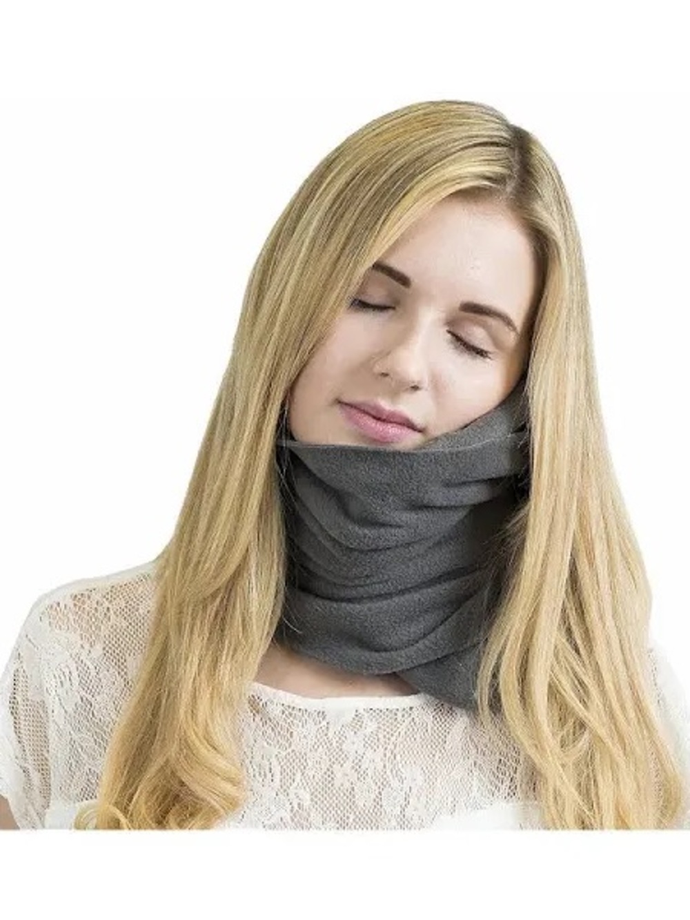 NEW Trtl Super Soft Travel Neck Support Pillow - Plane, Car, Gray Unisex Adult